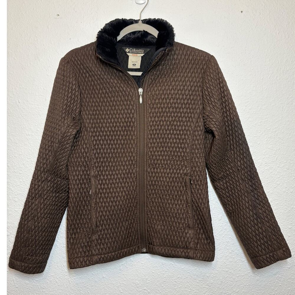 Vintage Columbia 90s Gorpcore Quilted Fur Lined Jacket Y2K Women's XS
